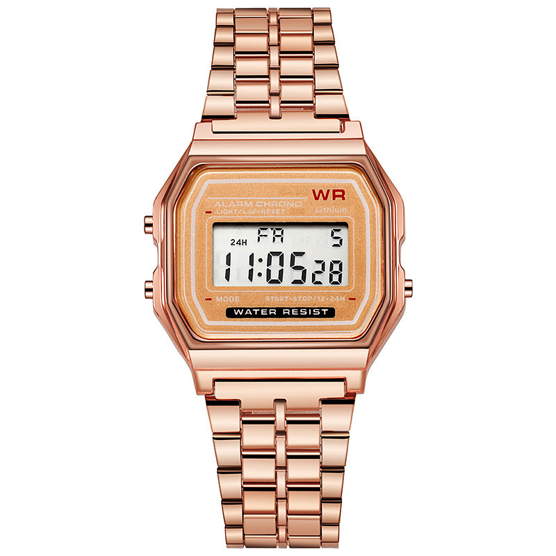 Stylish LED Electronic Watch with Steel Band