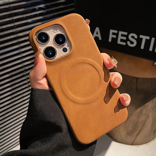 Suede Leather MagSafe Case