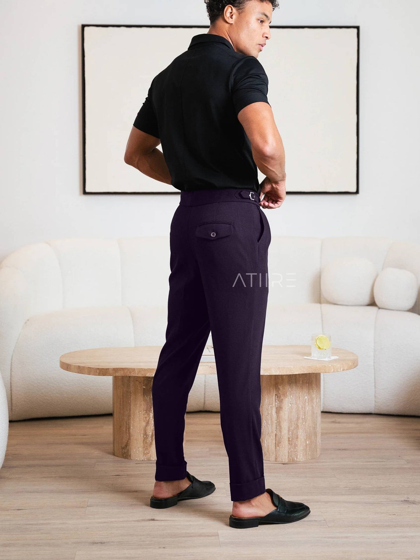 VIOLET SIGNATURE ITALIAN GURKHA PANTS BY ATIIRE