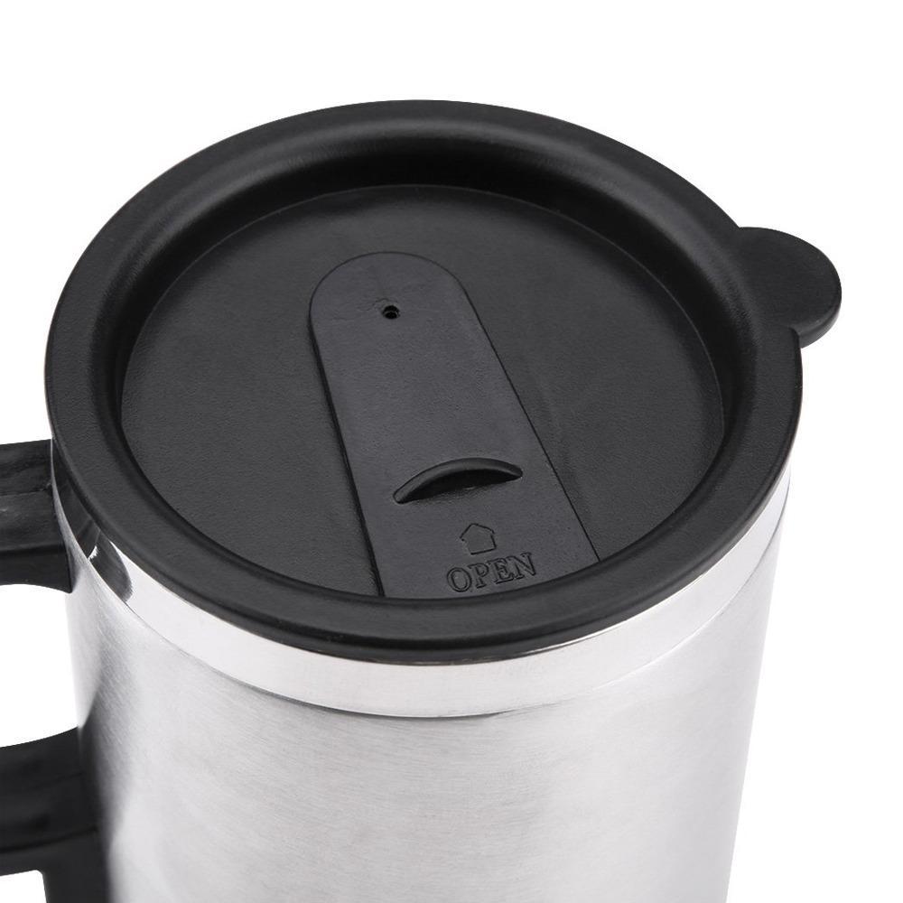 '-12V Car Charging Electric Kettle Mug (Silver)