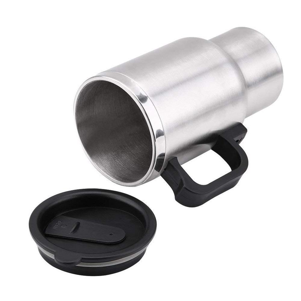 '-12V Car Charging Electric Kettle Mug (Silver)