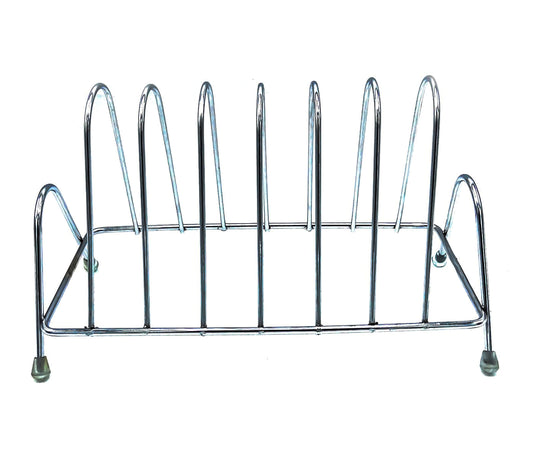 Stainless Steel Square Plate Rack Stand Holder for Kitchen