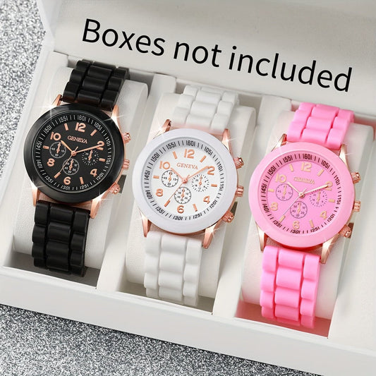 3pcs Elegant Quartz Watch Set