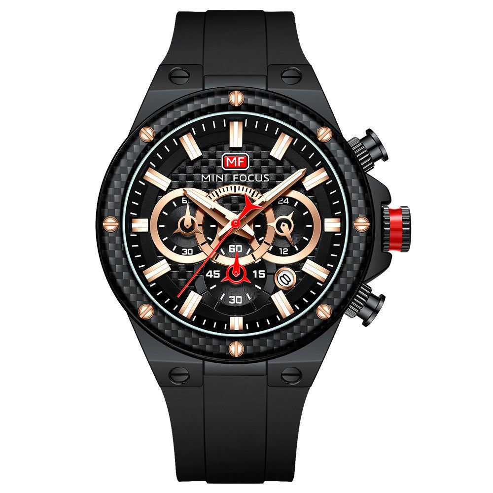 Mini Focus Multifunctional Chronograph Sport watch For Men 0468