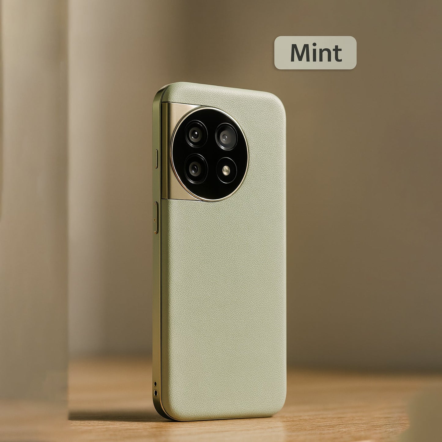 Lux Chorme Edge Leather Case