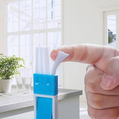 2 in 1 Multi-Function Plastic Window Slot Keyboard Wardrobe Dust Removal Cleaning Brush