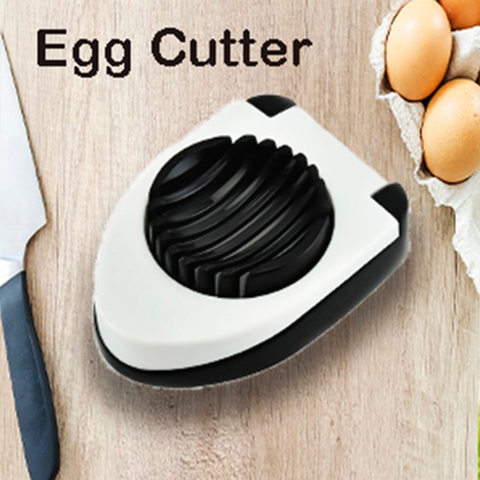 Oval Shape Plastic Multi Purpose Egg Cutter/Slicer with Stainless Steel Wires
