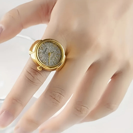Women's Vintage Punk Finger Ring with Mini Alloy Watch