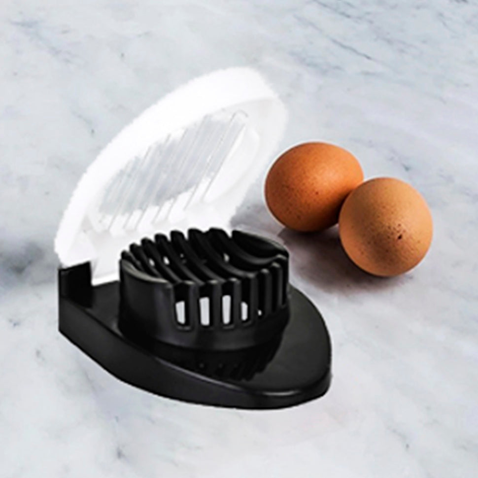 Oval Shape Plastic Multi Purpose Egg Cutter/Slicer with Stainless Steel Wires