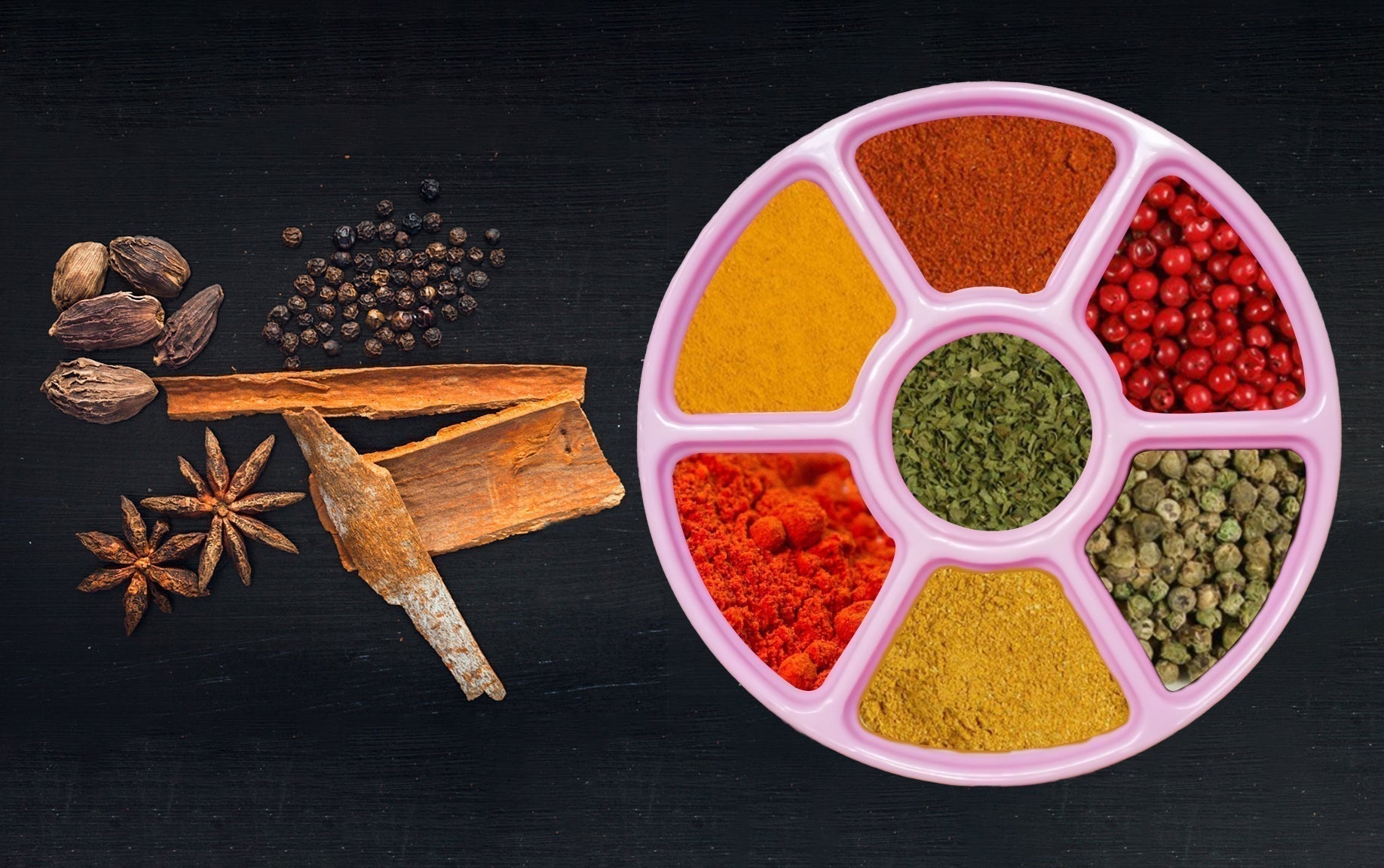 Mini Spice Box/Masala Dabba with 7 Compartments