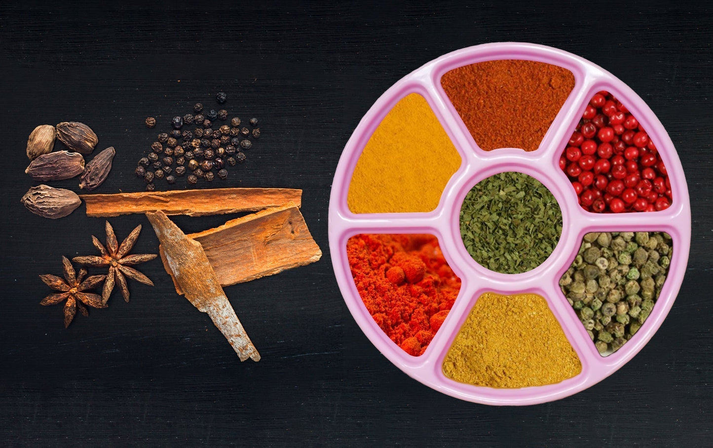 Mini Spice Box/Masala Dabba with 7 Compartments