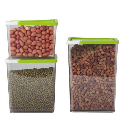 Multipurpose Transparent Storage Jars & Container Set 400ml, 600ml, 800ml (Pack of 3) 