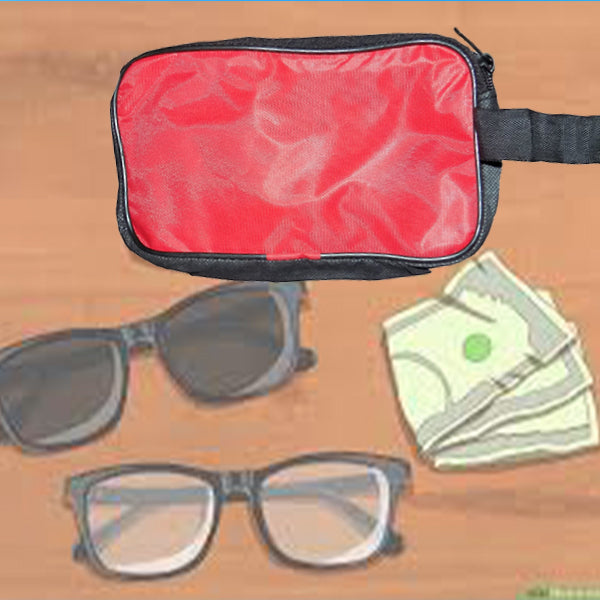 Portable Travel Hand Pouch/Shaving Kit Bag for Multipurpose Use (Red)