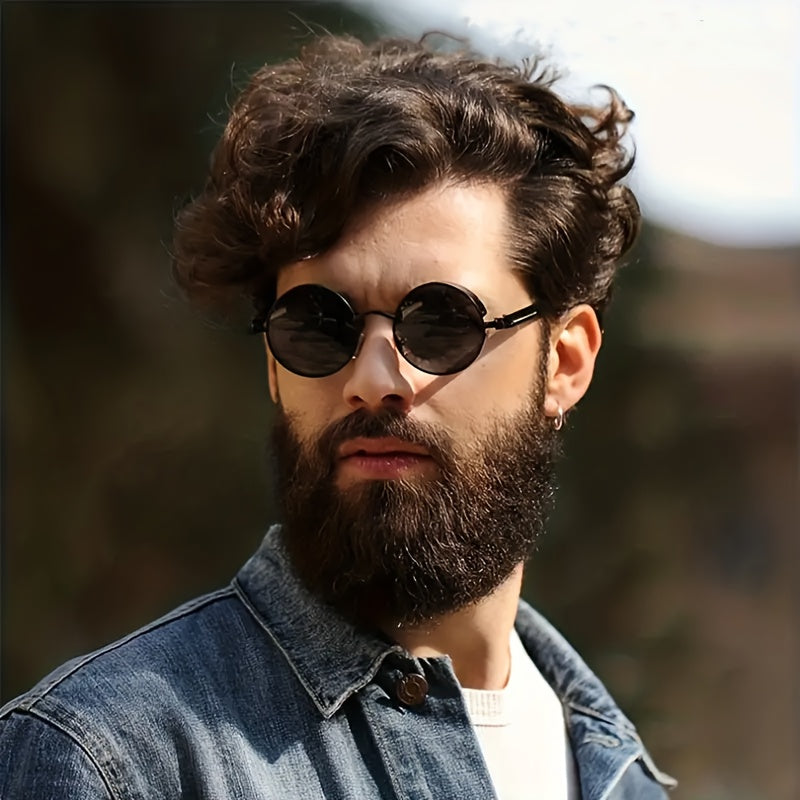 Vintage Retro Steampunk Round Metal Frame Glasses – Stylish & Functional