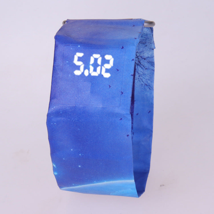 DuPont Paper LED Watch – Minimalist Black Design