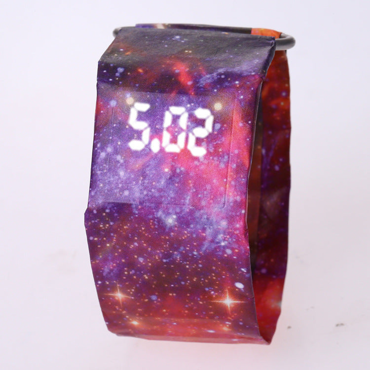 DuPont Paper LED Watch – Minimalist Black Design