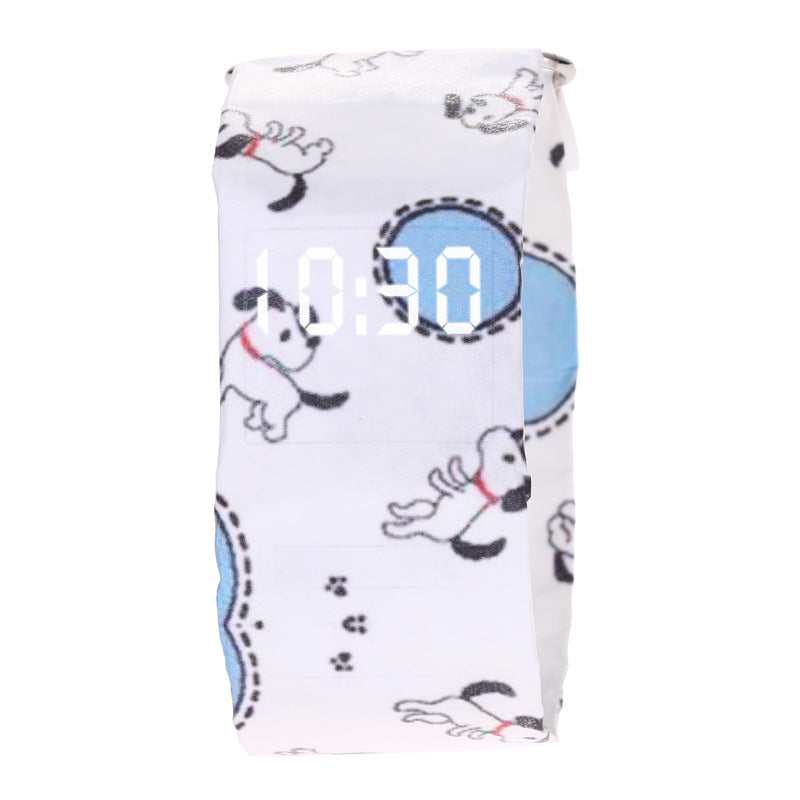 DuPont Paper LED Watch – Minimalist Black Design