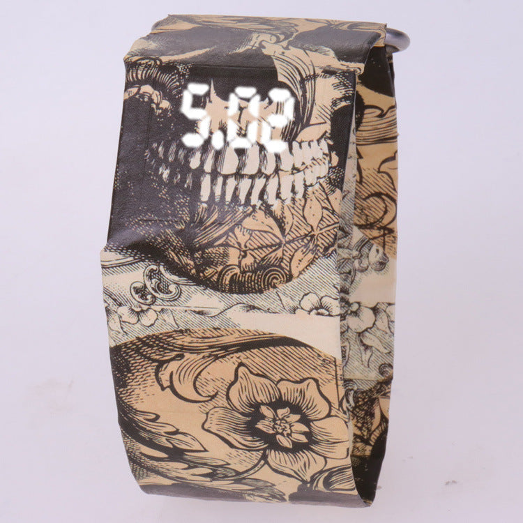 DuPont Paper LED Watch – Minimalist Black Design