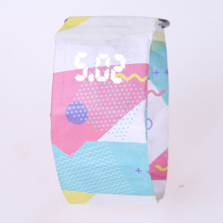 DuPont Paper LED Watch – Minimalist Black Design