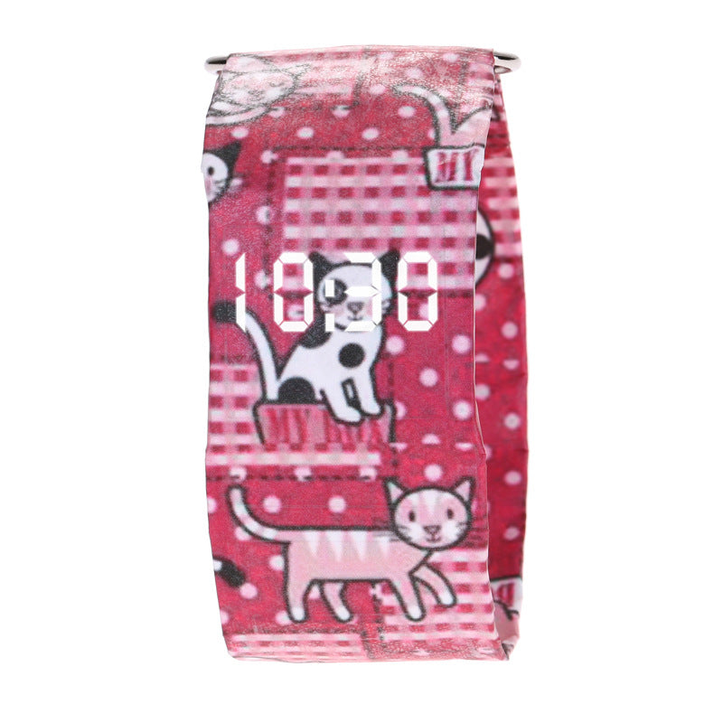 DuPont Paper LED Watch – Minimalist Black Design