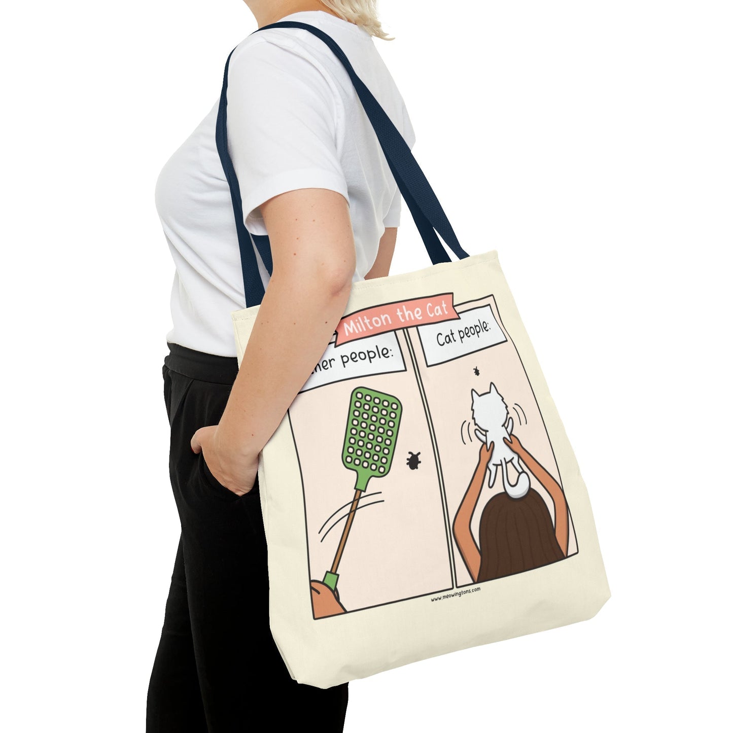 Other People vs Cat People Comic Tote Bag