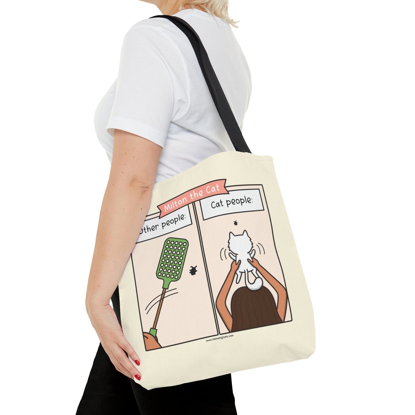 Other People vs Cat People Comic Tote Bag