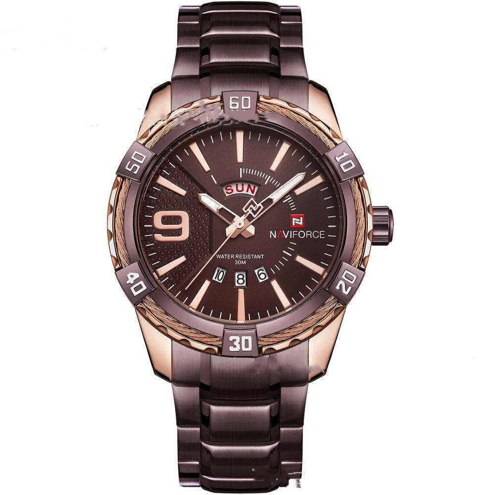 Naviforce Quartz Luxury Steel Watch For Men 9117