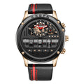 AKDPN Luxury Style Automatic Watch Leather Strap Chronograph Watch For Men A9022