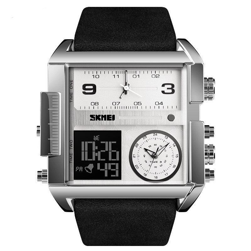 Skmei Square Large Dial Watch 3 time watch for Men 1391 Original