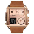 Skmei Square Large Dial Watch 3 time watch for Men 1391 Original