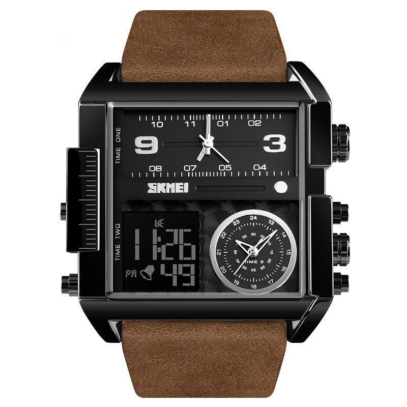 Skmei Square Large Dial Watch 3 time watch for Men 1391 Original