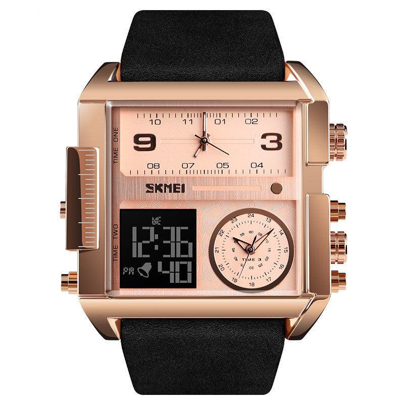 Skmei Square Large Dial Watch 3 time watch for Men 1391 Original
