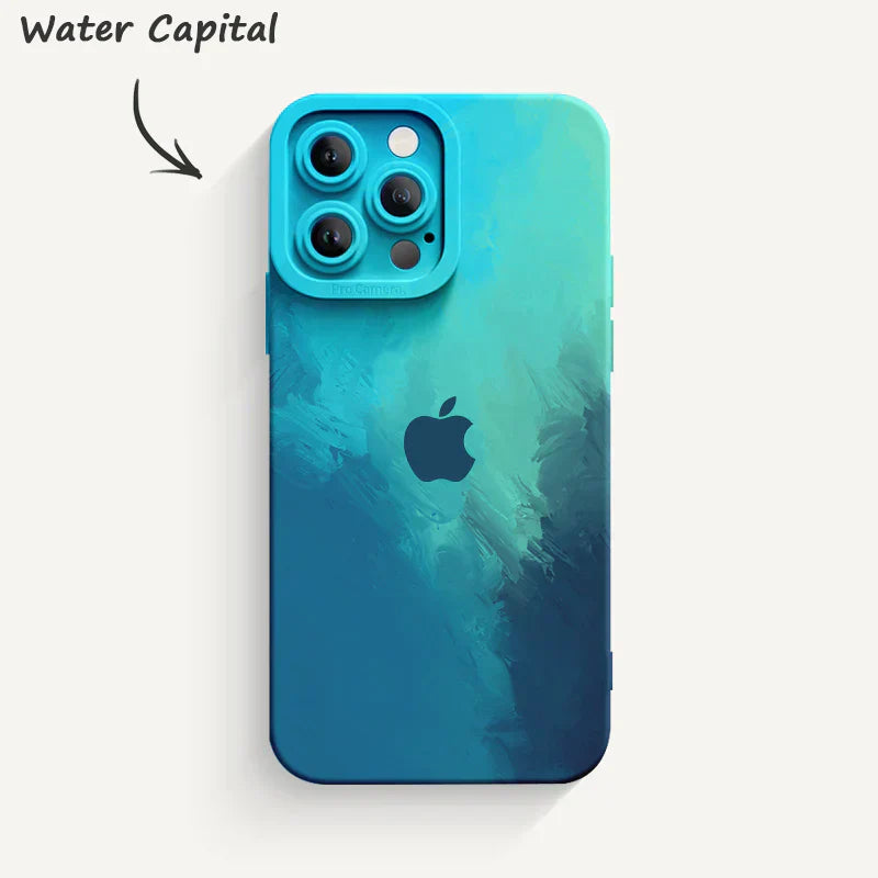 Watercolor series Pupil Liquid Silicone Phone Case