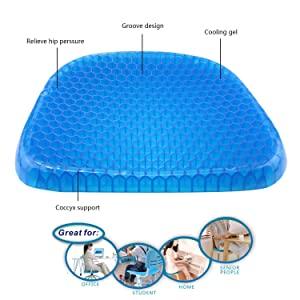 Cushion Seat Flex Pillow, Gel Orthopedic Seat Cushion Pad (Egg Sitter) 