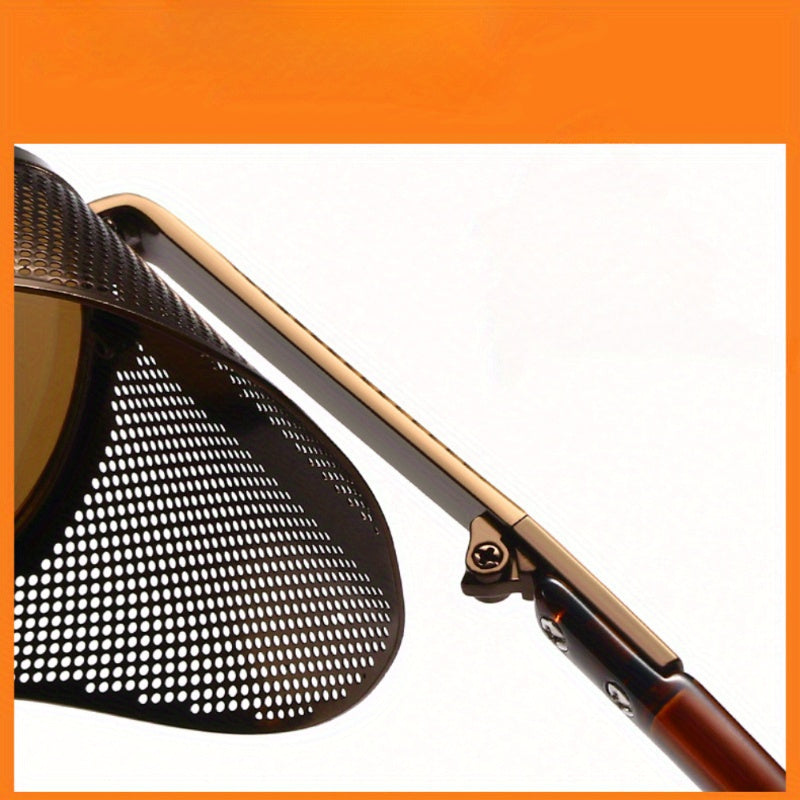 Unisex Polarized Retro Round Frame Glasses – Stylish & Functional