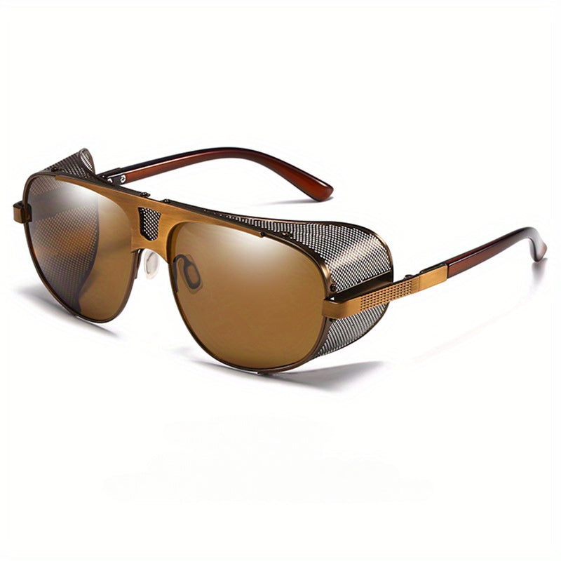 Unisex Polarized Retro Round Frame Glasses – Stylish & Functional