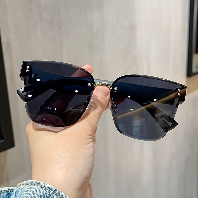 Square Rimless Gradient Sunglasses - Trendy Fashion Eyewear