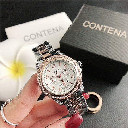Unisex Stainless Steel Quartz Watch – Fashion Casual Wristwatch