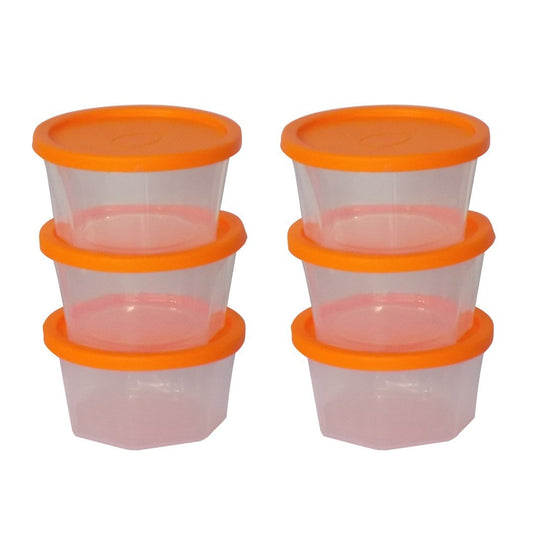 Plastic Container Set, 200ml, Set of 6 