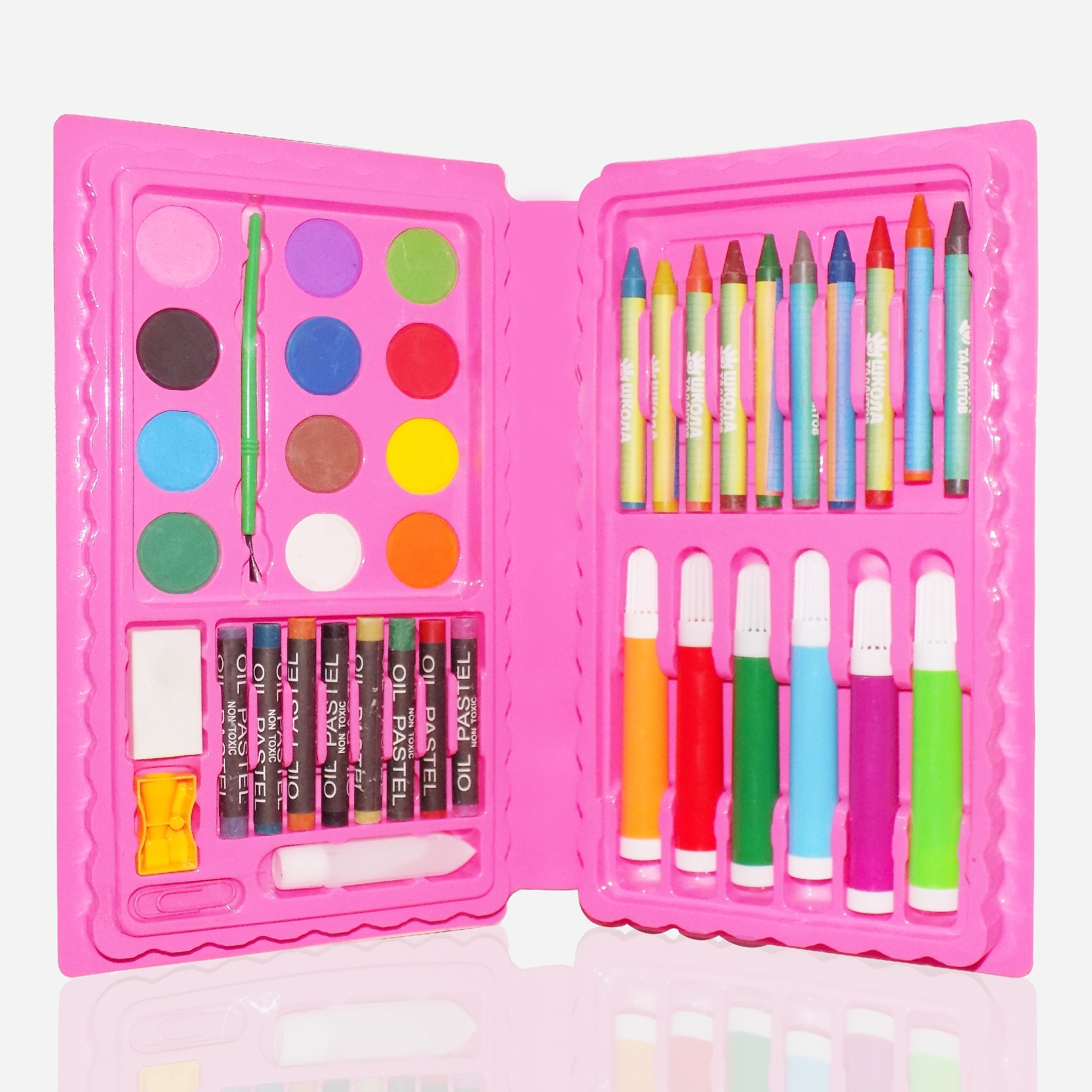 Art and Craft Color Kit (Crayons, Water Color, Sketch Pens) - 42 Pcs 