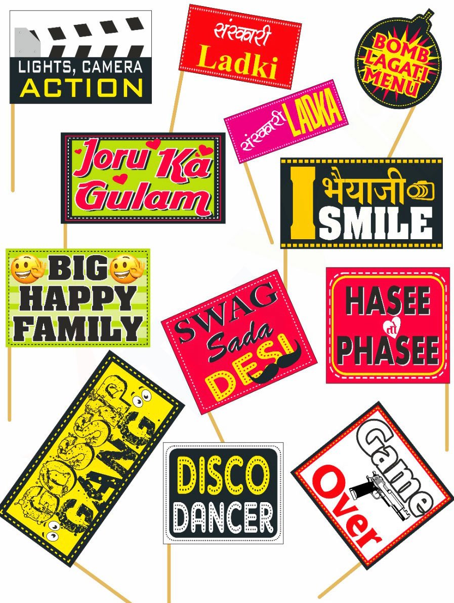 Set of 12 Funny Party Photo Booth Props Craft Item