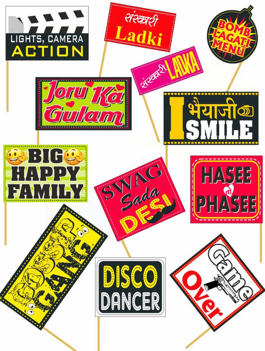 Set of 12 Funny Party Photo Booth Props Craft Item