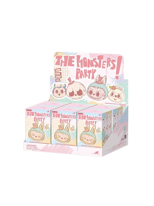 Labubu The Monsters Party Series Reversible Plush Doll Sealed Case (6 Blind Boxes)