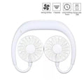 Portable USB Battery Rechargeable Mini Fan - Headphone Design Wearable Neckband Fan