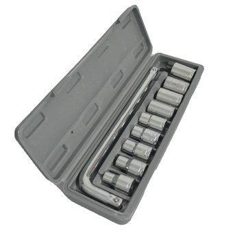 '-10 pc, 6 pt. 3/8 in. Drive Standard Socket Wrench Set 