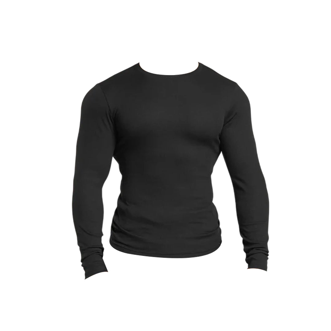 GYMSHARK MEN RIBBED LONG SLEEVE T-SHIRT