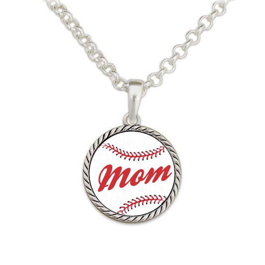 Baseball Mom Crystal Necklace