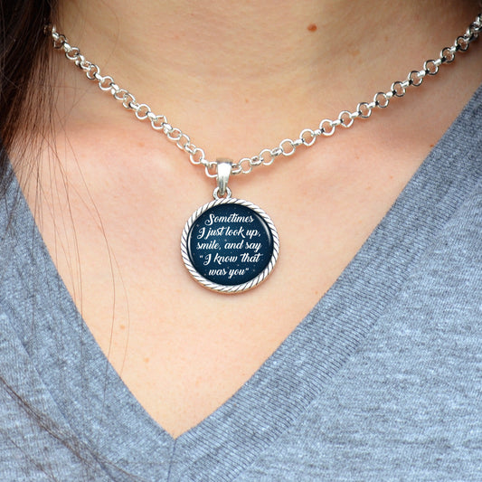 "I Know That Was You" Night Sky Round Twisted Rope Necklace