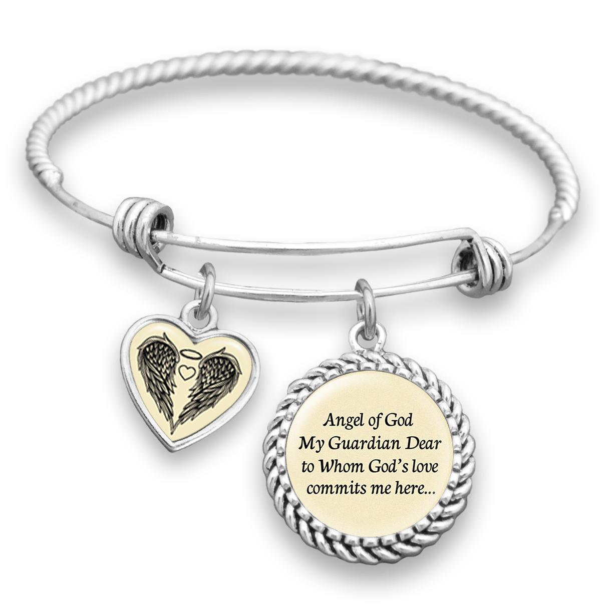 Angel Of God My Guardian Dear Charm Bracelet