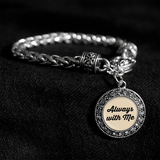 Always With Me Bold Silver Braided Clasp Bracelet